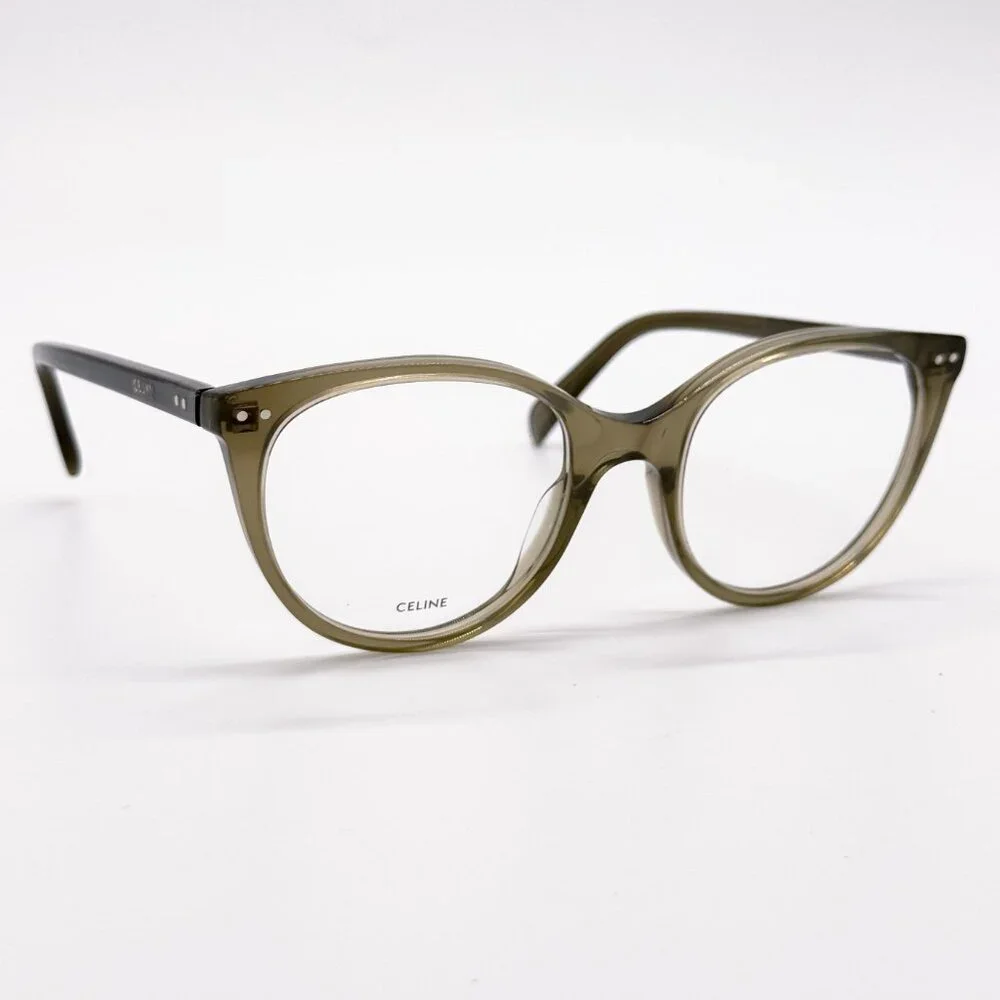 NEW CELINE CL50068I 093 WOMEN CAT EYE KHAKI EYEGLASSES CELINE